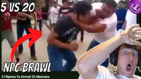 5 FILIPINOS FIGHT 20 MEXICANS! INSANE BRAWL .
